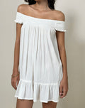 Babydoll Mini Dress in Off White